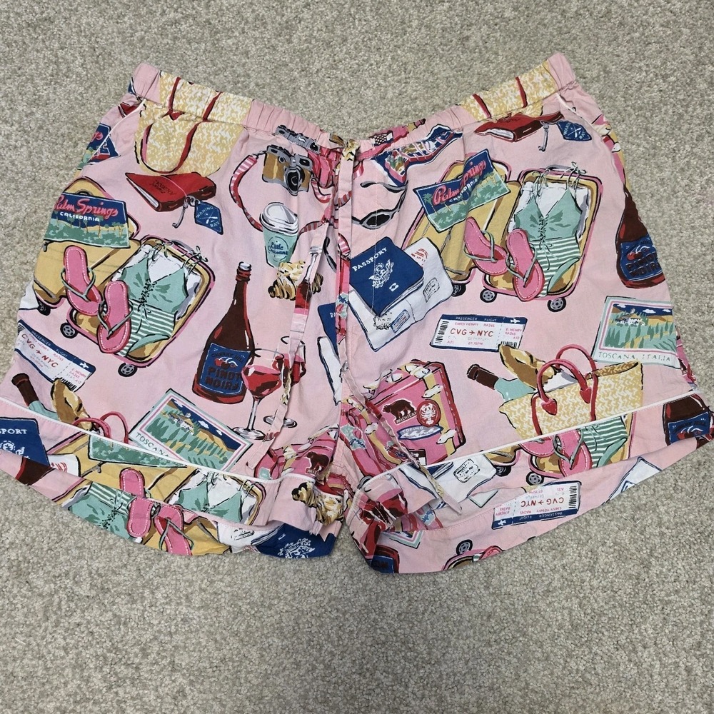 Printfresh x Emily Henry Happy Place Pink Emotional Baggage Short PJ Set Sz M - Picture 10 of 14